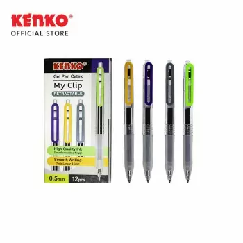 GEL PEN MY CLIP BLACK Retractable Mix Color 4 PCS